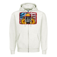 Oatmeal Heather firefighter air mask and sunflower Zipper Hoodie - HRA Design Shop