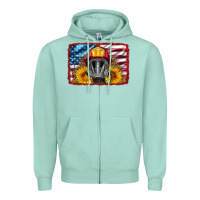 Seafoam firefighter air mask and sunflower Zipper Hoodie - HRA Design Shop