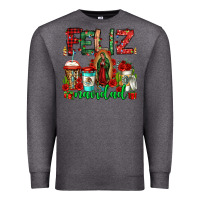 Charcoal Heather feliz navidad lady of Guadalupe christmas coffee Premium Sweatshirt - Jasminsmagicworld