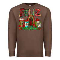Chestnut feliz navidad lady of Guadalupe christmas coffee Premium Sweatshirt - Jasminsmagicworld