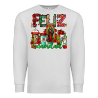Dove Grey feliz navidad lady of Guadalupe christmas coffee Premium Sweatshirt - Jasminsmagicworld