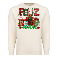 Sandshell feliz navidad lady of Guadalupe christmas coffee Premium Sweatshirt - Jasminsmagicworld