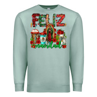 Seafoam feliz navidad lady of Guadalupe christmas coffee Premium Sweatshirt - Jasminsmagicworld