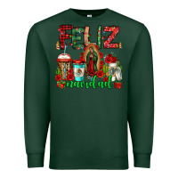 Sports Green feliz navidad lady of Guadalupe christmas coffee Premium Sweatshirt - Jasminsmagicworld