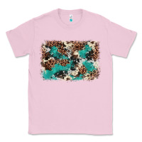 Bubblegum Pink Cowhide Turquoise Glitter Classic Tee - FaDigitalArtStudio