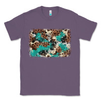 Lavender Cowhide Turquoise Glitter Classic Tee - FaDigitalArtStudio