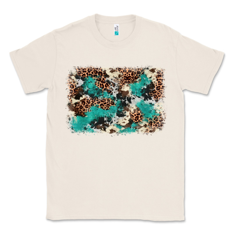 Cowhide Turquoise Glitter Classic Tee by FaDigitalArtStudio | Teevron