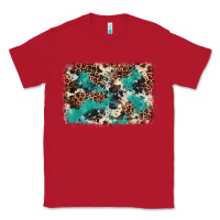 Red Cowhide Turquoise Glitter Classic Tee - FaDigitalArtStudio