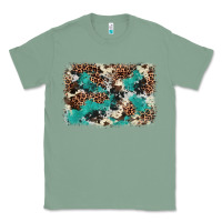 Sage Cowhide Turquoise Glitter Classic Tee - FaDigitalArtStudio