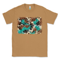 Toasted Coconut Cowhide Turquoise Glitter Classic Tee - FaDigitalArtStudio