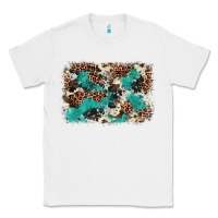 White Cowhide Turquoise Glitter Classic Tee - FaDigitalArtStudio