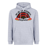Heather Grey me de la herencia hispana hand fan Heavyweight Hoodie - BundleAndBundleShop