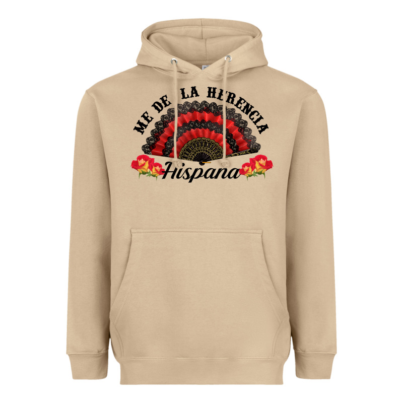 Me De La Herencia Hispana Hand Fan Heavyweight Hoodie by BundleAndBundleShop | Teevron