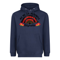 Navy me de la herencia hispana hand fan Heavyweight Hoodie - BundleAndBundleShop