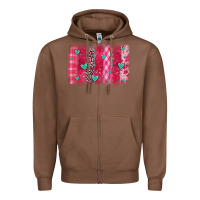 Chestnut valentines day brushstroke Zipper Hoodie - OliviaCreatesArt