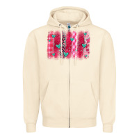 Sandshell valentines day brushstroke Zipper Hoodie - OliviaCreatesArt