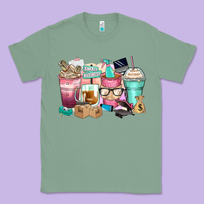 Small Business Coffee Cups Classic Tee Designed By Zillion Design Studio