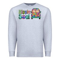 Heather Grey hippie soul caravan Premium Sweatshirt - BarkalooDesign