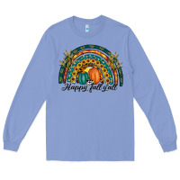 Colony Blue happy fall y'all rainbow Long Sleeve Tee - RanaPortraitStore