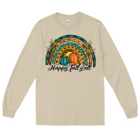 Mushroom happy fall y'all rainbow Long Sleeve Tee - RanaPortraitStore