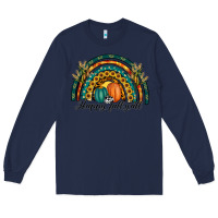 Navy happy fall y'all rainbow Long Sleeve Tee - RanaPortraitStore