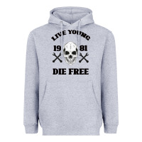 Heather Grey Live Young Die Free Heavyweight Hoodie - Bettercallsaul
