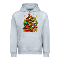 Heather Grey Christmas Feliz Navidad Sombrero Tree Urban Hoodie - BundleAndBundleShop
