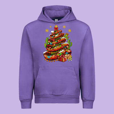 Christmas Feliz Navidad Sombrero Tree Urban Hoodie Designed By Bundleandbundleshop