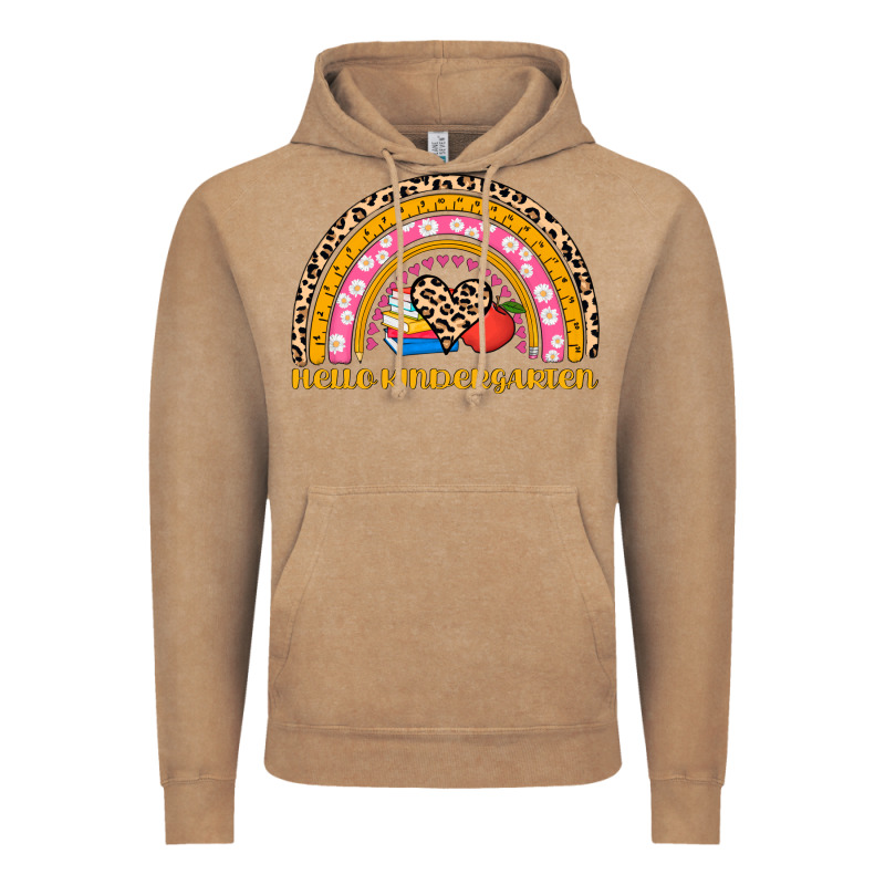 Back To School Rainbow Hello Kindergarten Vintage Hoodie by AdoDesignShop | Teevron