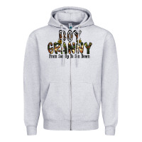 Heather Grey boy granny from son up to sondown Zipper Hoodie - CowhideDigitalArt