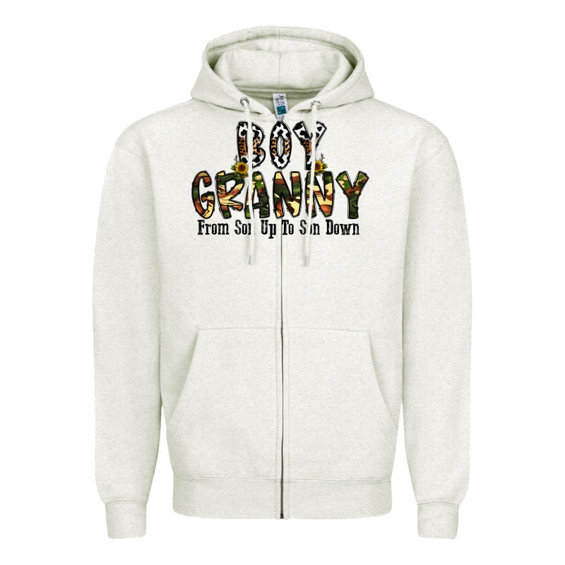 Boy Granny From Son Up To Sondown Zipper Hoodie by CowhideDigitalArt | Teevron