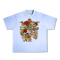 Grape Ice Kinda Emotionless Kinda Emotional Skeleton Urban Heavy Tee - RanaPortraitStore