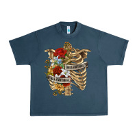 Midnight Navy Kinda Emotionless Kinda Emotional Skeleton Urban Heavy Tee - RanaPortraitStore