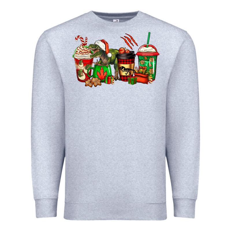 Trex Coffee Cups Premium Sweatshirt by Jasminsmagicworld | Teevron