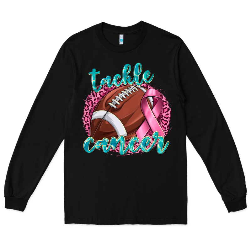 Tackle Cancer Football Long Sleeve Tee by texasbilliewilder | Teevron