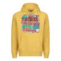 Antique Gold she works willingly with her hands Premium Hoodie - NancyCooperArtShop