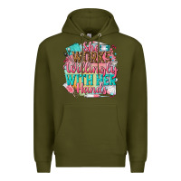 Army Green she works willingly with her hands Premium Hoodie - NancyCooperArtShop