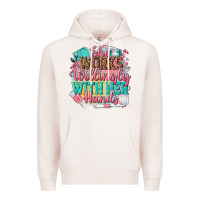 Pale Pink she works willingly with her hands Premium Hoodie - NancyCooperArtShop