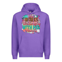 Purple she works willingly with her hands Premium Hoodie - NancyCooperArtShop