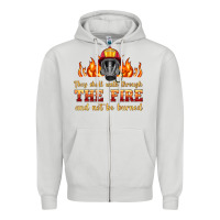 Dove Grey the fire with firefighter air mask Zipper Hoodie - HRA Design Shop