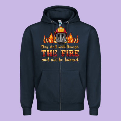 The Fire With Firefighter Air Mask Zipper Hoodie Designed By Hra Design Shop