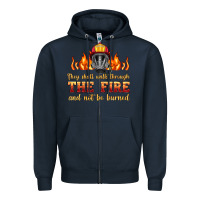 Navy the fire with firefighter air mask Zipper Hoodie - HRA Design Shop