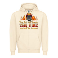 Sandshell the fire with firefighter air mask Zipper Hoodie - HRA Design Shop