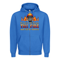 True Royal the fire with firefighter air mask Zipper Hoodie - HRA Design Shop