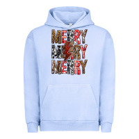 Pigment Grape Ice Merry Merry Merry Christmas Lightning Bolt Urban Hoodie - BundleAndBundleShop