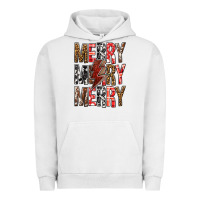 Pigment Lunar Rock Merry Merry Merry Christmas Lightning Bolt Urban Hoodie - BundleAndBundleShop