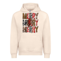 Sandshell Merry Merry Merry Christmas Lightning Bolt Urban Hoodie - BundleAndBundleShop