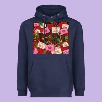 Love Letters Tumbler Heavyweight Hoodie Designed By Adodesignshop