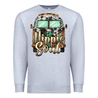 Heather Grey hippie soul caravan Premium Sweatshirt - BarkalooDesign