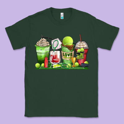 Tennis Coffee Cups Classic Tee Designed By Zillion Design Studio